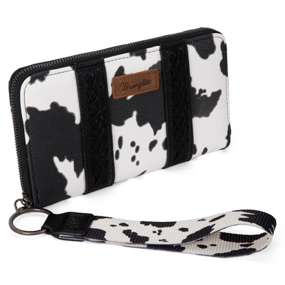 Wrangler Cow Print Wallet -Black