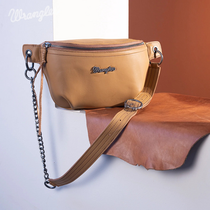 Wrangler Genuine Leather Belt Bag - Brown