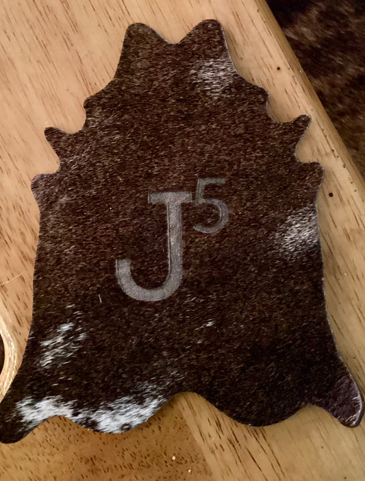 Cowhide shape coasters