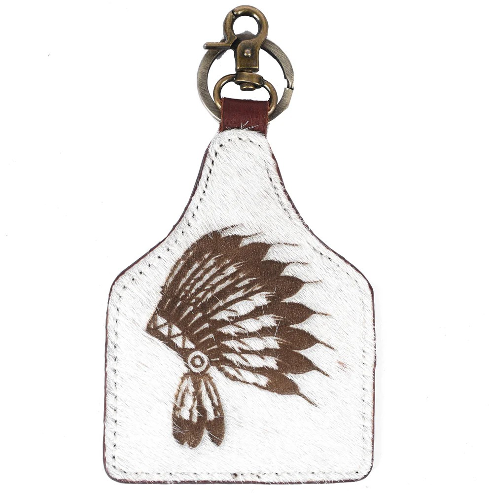 Hair On Genuine Leather Keyring